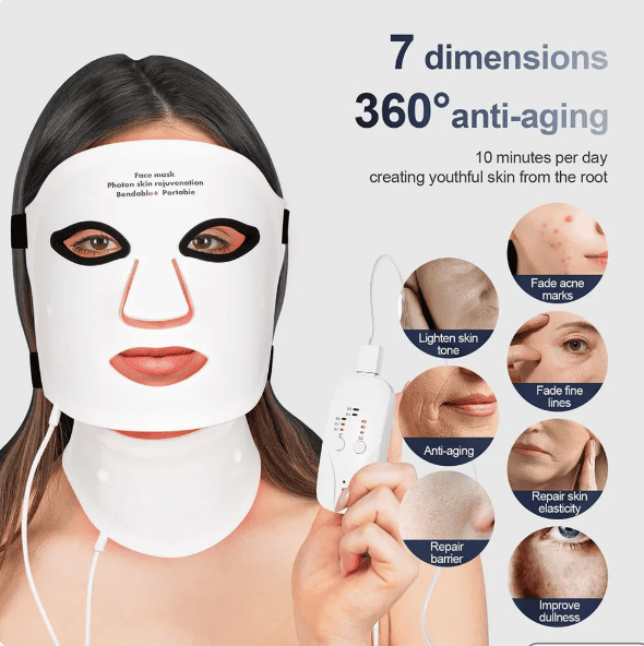 Lumineux™ 7-in-1 Professional LED Glow Mask (Face & Neck Kit)