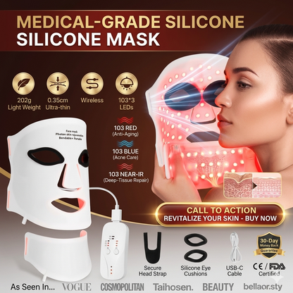 Lumineux™ 7-in-1 Professional LED Glow Mask (Face & Neck Kit)