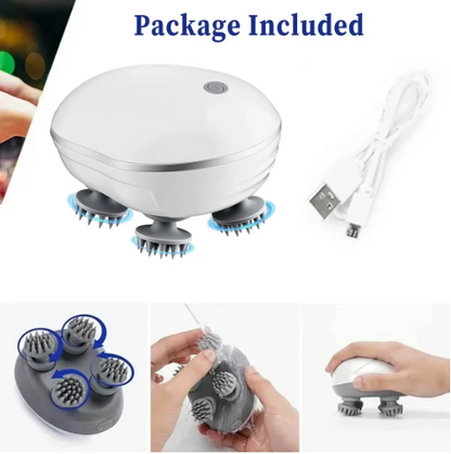 Head Massager with Adjustable Speed for Scalp Massage Red Light for Hair Care Soft