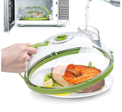 Microwave Food Cover Clear Microwave Splash Guard with Steamer