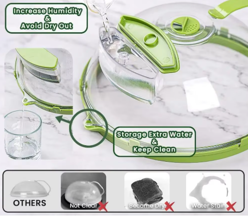 Microwave Food Cover Clear Microwave Splash Guard with Steamer