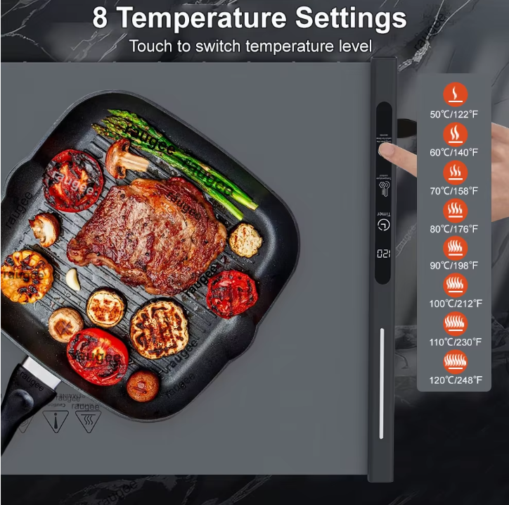 Electric Food Warmer Mat Silicone Foldable Food Warming Heater For Coffee Food Plate Warming