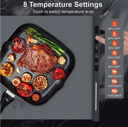Electric Food Warmer Mat Silicone Foldable Food Warming Heater For Coffee Food Plate Warming