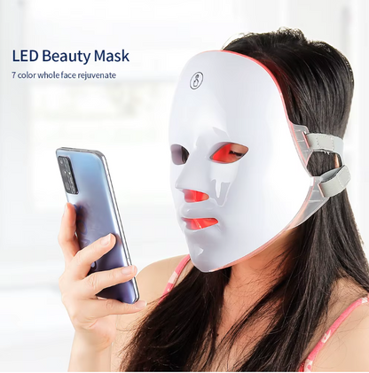 Facial LED Mask 7 Colors LED Face Mask LED Repair Skin Beauty Machine Wireless Use