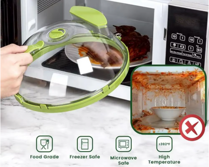 Microwave Food Cover Clear Microwave Splash Guard with Steamer