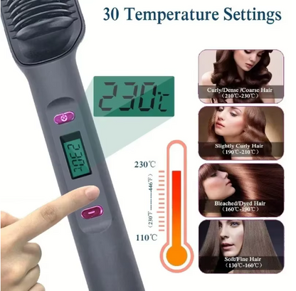 Hair Straightener Brush Heating Hot Comb Straightener Electric Hair Straightening