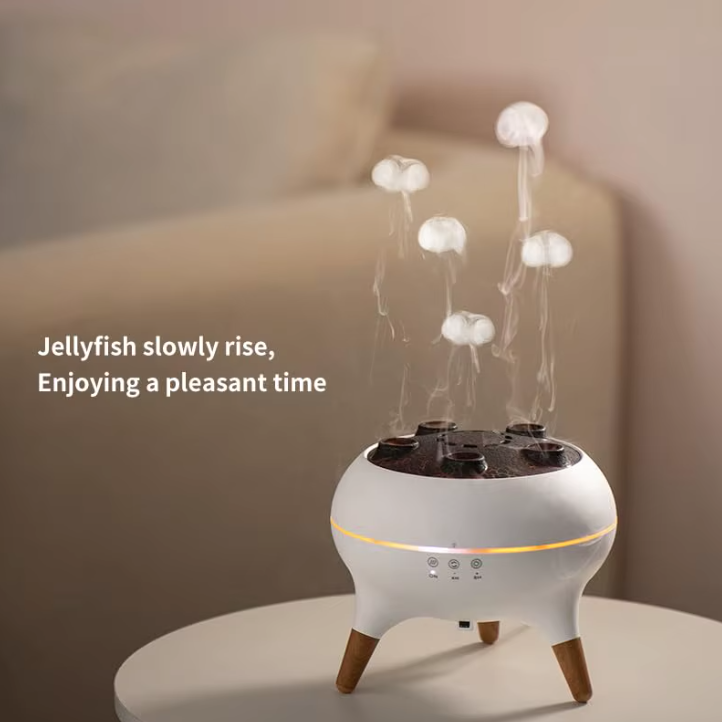 Dynamic Jellyfish Air Humidifier 250ml Essential Oil Diffuser Remote Control Bedroom Humidifier With 7 Colorful Night Lights