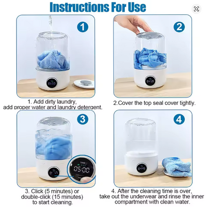MiniWasherd™ Cordless Mini Washer for Small Loads