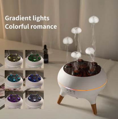 Dynamic Jellyfish Air Humidifier 250ml Essential Oil Diffuser Remote Control Bedroom Humidifier With 7 Colorful Night Lights