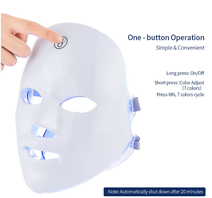 Facial LED Mask 7 Colors LED Face Mask LED Repair Skin Beauty Machine Wireless Use