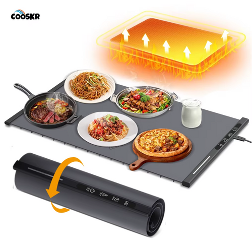Electric Food Warmer Mat Silicone Foldable Food Warming Heater For Coffee Food Plate Warming