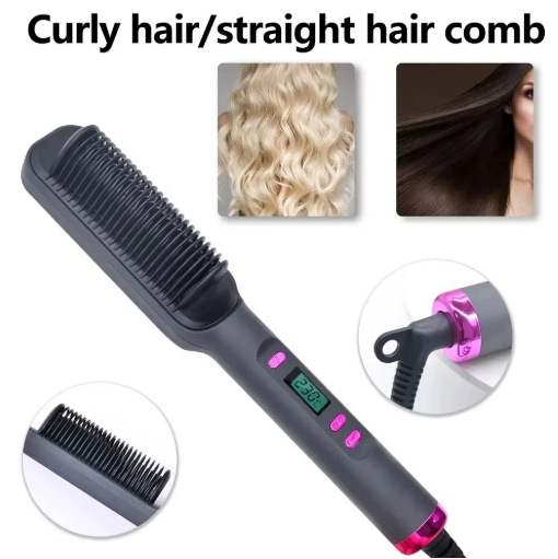Hair Straightener Brush Heating Hot Comb Straightener Electric Hair Straightening
